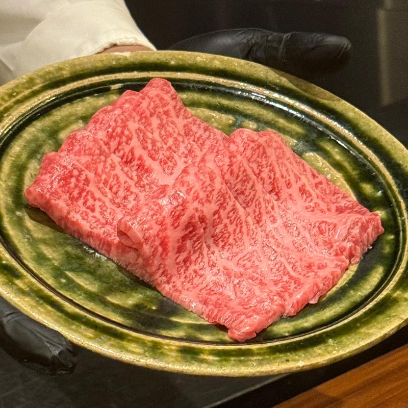 ラム芯とセリの焼しゃぶ(焼肉割烹QUON)