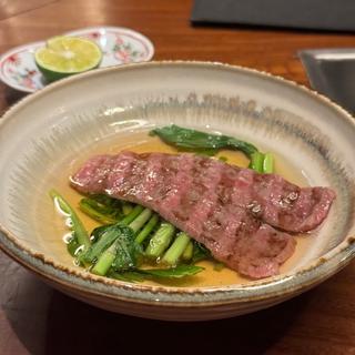 ラム芯とセリの焼しゃぶ