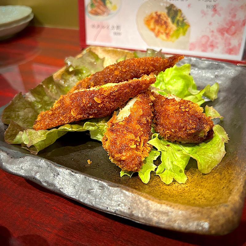 手作りアスパラポークロールフライ(津軽三味線 ねぶた魂)