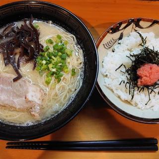 長浜ラーメン＆明太子ご飯