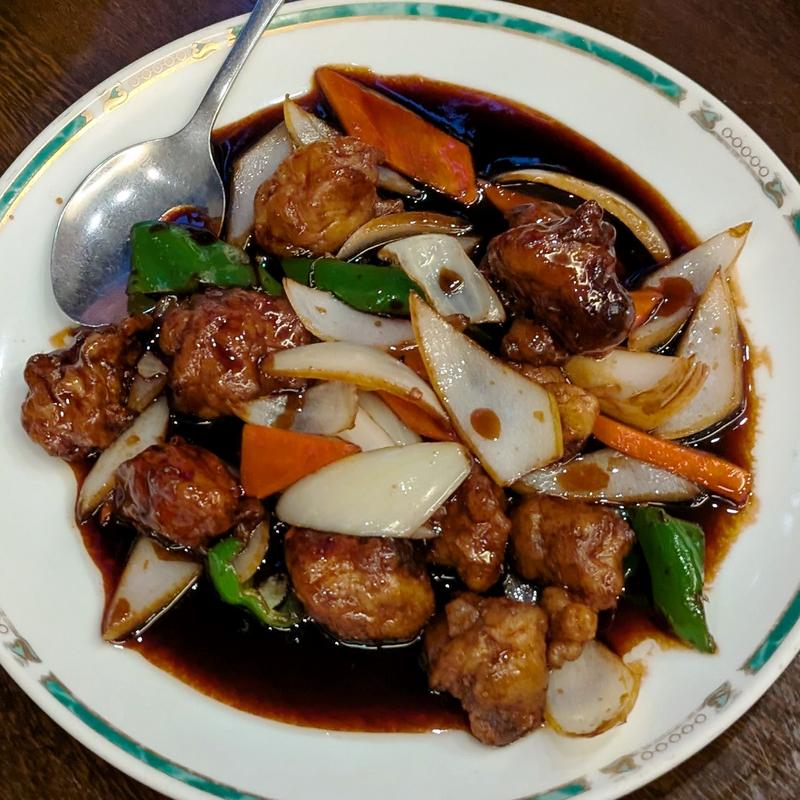 黒酢酢豚(紅花 )