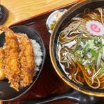 エビ天丼とそばのセット