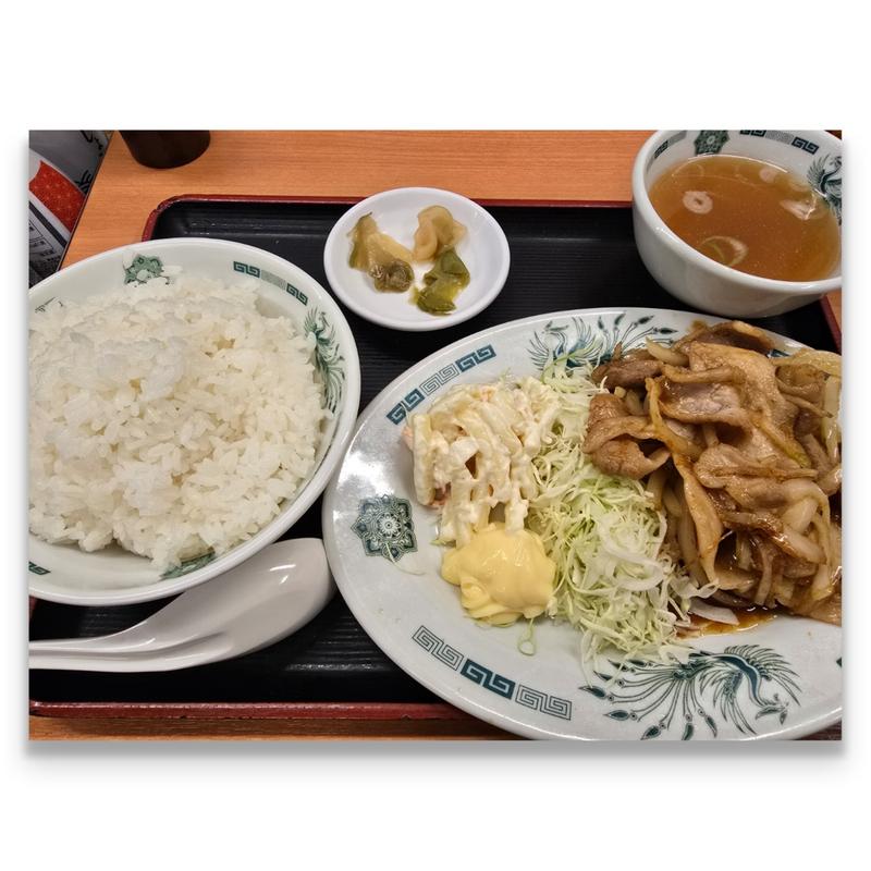 生姜焼き定食＋大盛り(日高屋 船橋本町4丁目店)