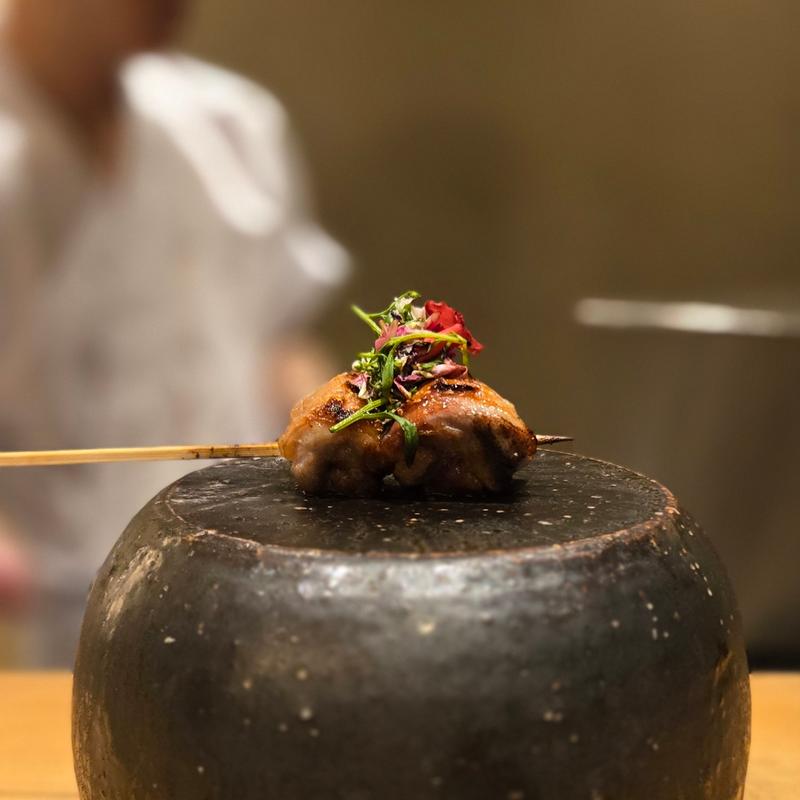 軍鶏 もも肉 花見(焼鳥 心伯 西天満)