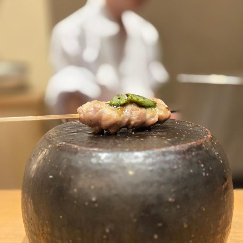 軍鶏 熟成せせり(焼鳥 心伯 西天満)