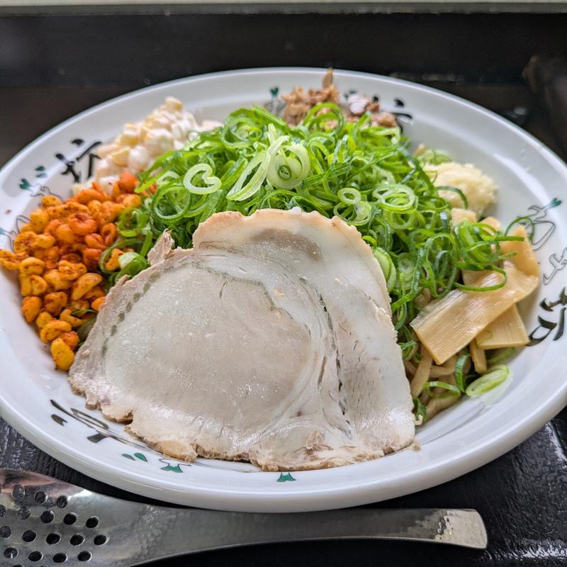 油そば（太麺）中盛(ん麺 ねぎ坊)
