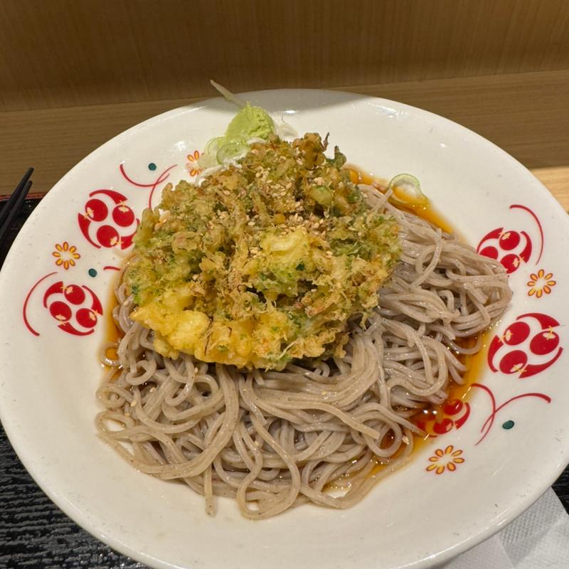 お好み焼き風！かき揚げそば(いろり庵きらく 南浦和)