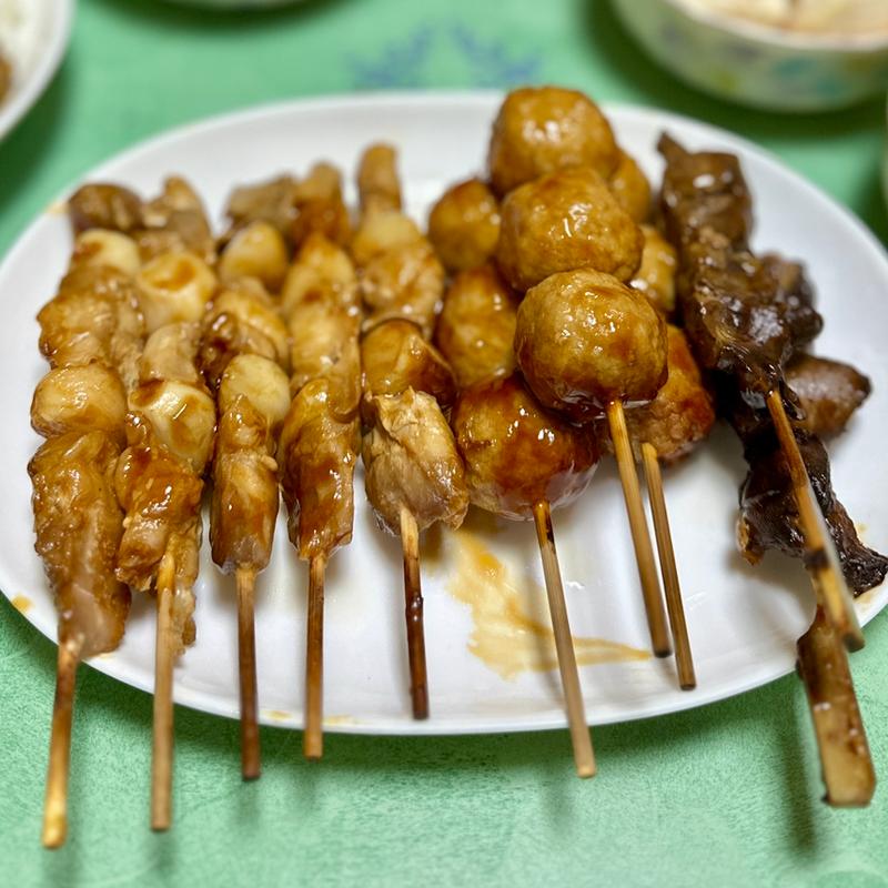 焼き鳥盛合せ タレ(ももにんにく、つくね、レバー)(ベルクス 東墨田店)
