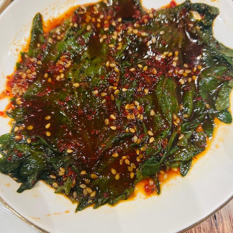 大葉のキムチ(餃子と唐揚げ 犀のツノ)