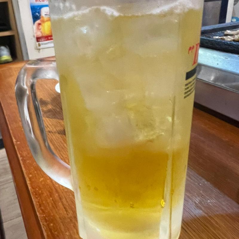 メガ緑茶ハイ(あみ焼き 鶏料理 のぼやん 松阪駅前本店)