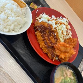 ロース＆唐揚げ定食