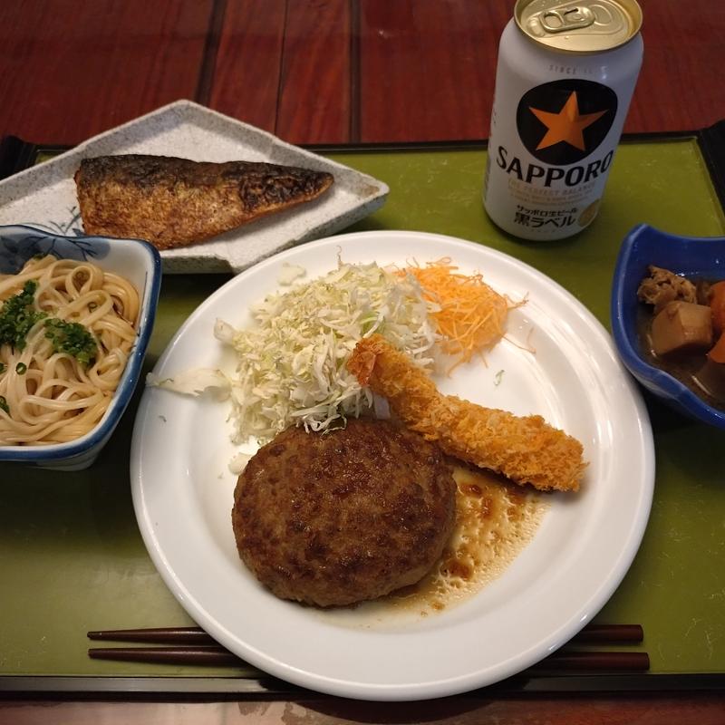 ハンバーグ＆えびフライ定食(さかなやアネックスホテル茜 )