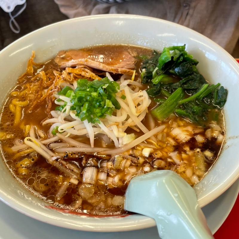 焦がし醤油ラーメン(ラーメン山岡家 川島店)