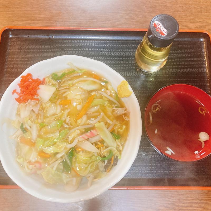 あんかけかた焼きそば(ラーメン食堂 英福)