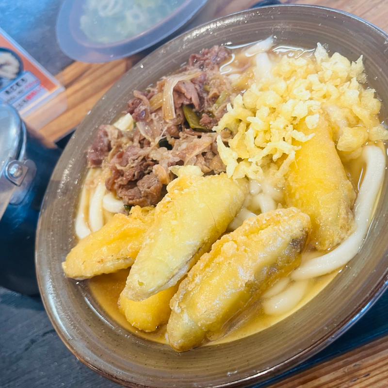 肉ごぼううどん(牧のうどん 久山店)