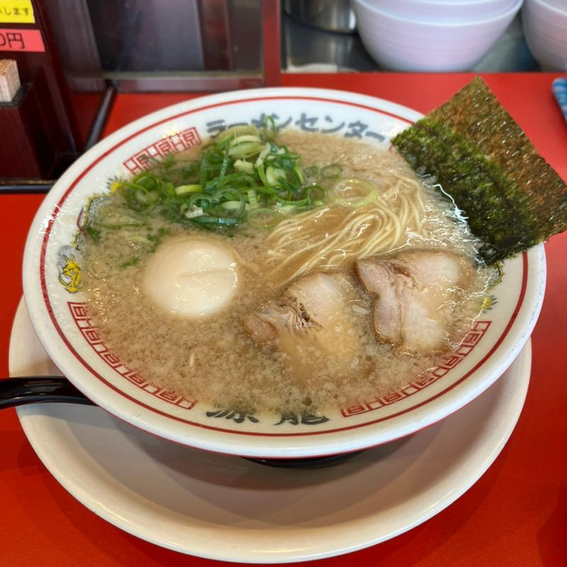 豚骨背脂味玉らーめん(博多ラーメン専門店 源龍ラーメン豊崎店)
