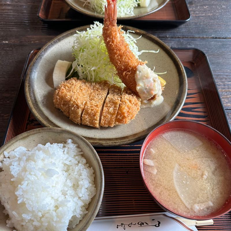 海老ロースカツ定食(とんかつ太陽)