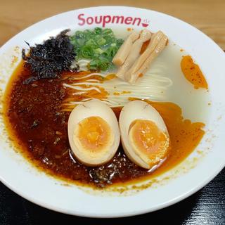 辛牡蠣塩らぁ麺味玉入り(Soupmen)