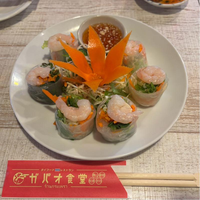 ポピア・ソット (タイ風生春巻き)(恵比寿ガパオ食堂)