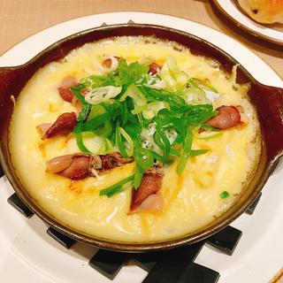 ホタルイカと九条ネギのペンネグラタン