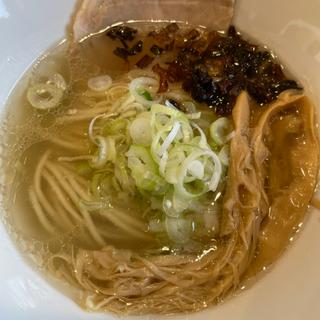 鶏清湯揚げ葱塩らーめん