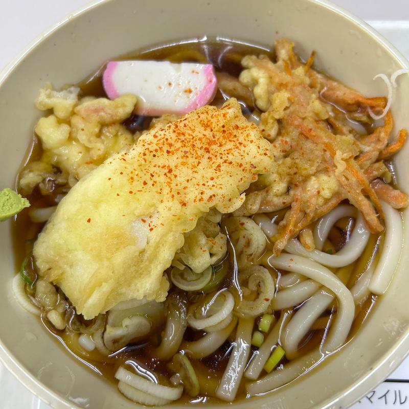 特選そば（イカ天ぷら、かき揚げ）(札幌市役所地下食堂)