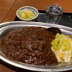 大辛口チキンカレー　ピクルス追加(肥後橋南蛮亭)