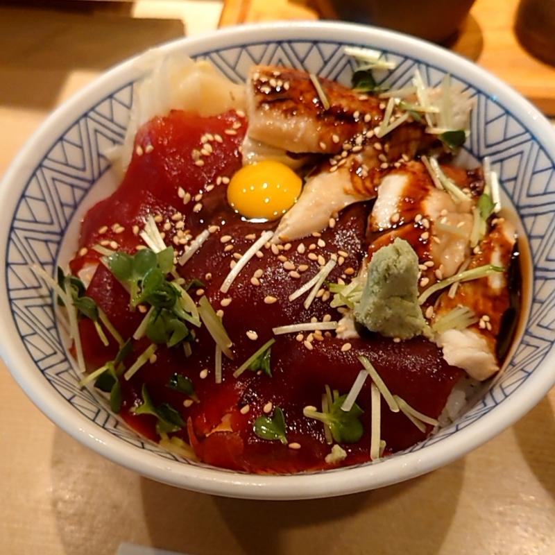 づけ鮪と穴子丼（日替わりお椀付）(築地きたろう （【旧店名】樹太老 東銀座）)