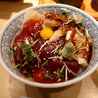 づけ鮪と穴子丼（日替わりお椀付）