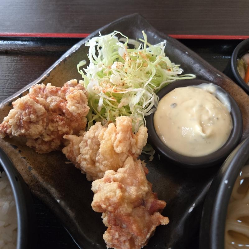から揚げ【3個】タルタルソース付き(うどん万福 )