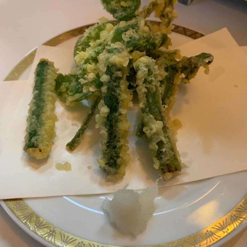 山うど天麩羅(ほそぼそ亭)