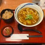 カレーうどん　かやくごはん付き(自家製麺 杵屋 さいたま新都心店)