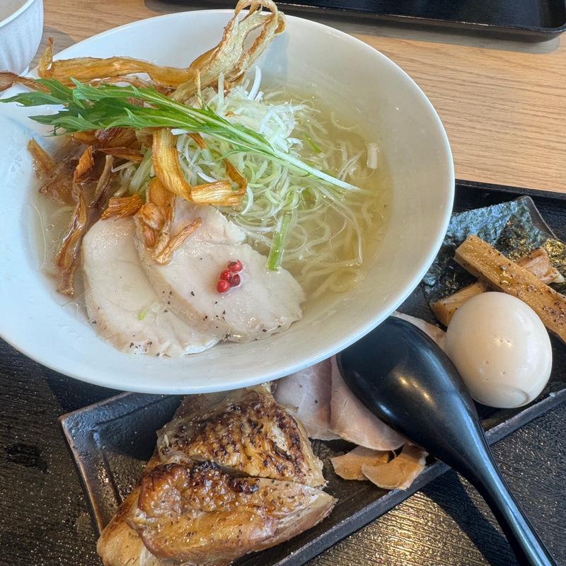 泉州貝出汁塩ラーメン 特製盛りセット(麺屋たけ井 貝塚店)