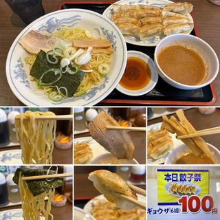 冷やしつけ麺に餃子W