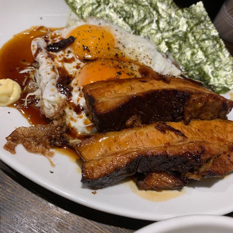 チャーシューエッグ定食(Heart Restaurant 安ざわ家 本店)