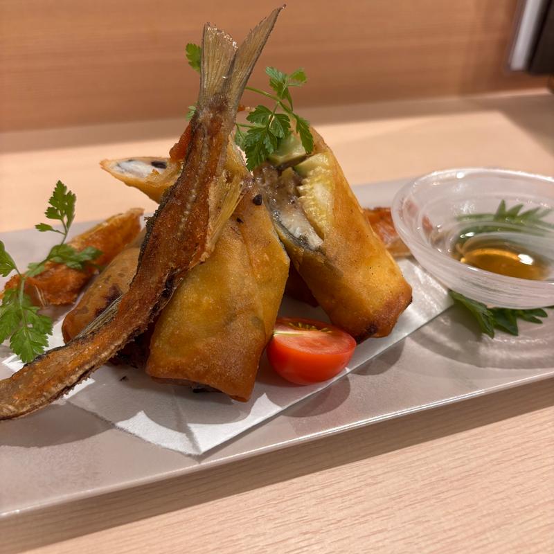 アユと夏野菜の揚春巻(創作和食 旬華)