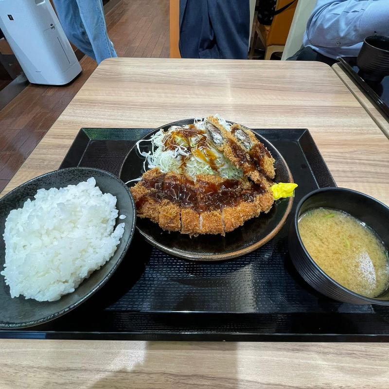 梅しそいわしロースカツ定食(豚屋とん一 イオンモール多摩平の森店)