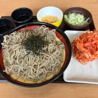 ざる蕎麦特盛と生姜天