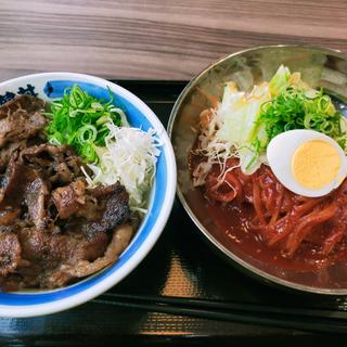 ビビン冷麺、カルビ丼(並)