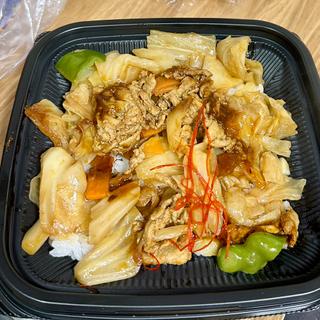 回鍋肉丼(押し麦入りご飯)