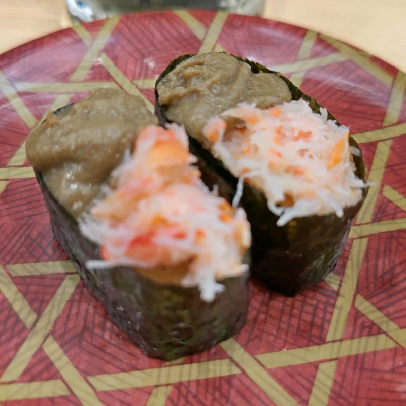 紅ずわいがに軍艦(平禄寿司 横浜中伊勢佐木町店)