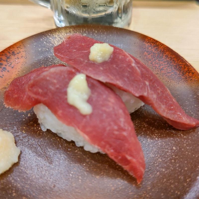 馬刺し握り(平禄寿司 横浜中伊勢佐木町店)