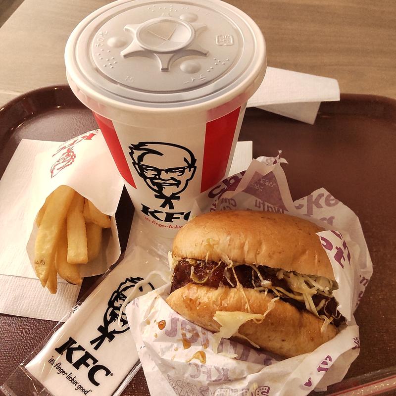 和風チキンカツバーガーセット(ケンタッキーフライドチキン盛岡永井店)