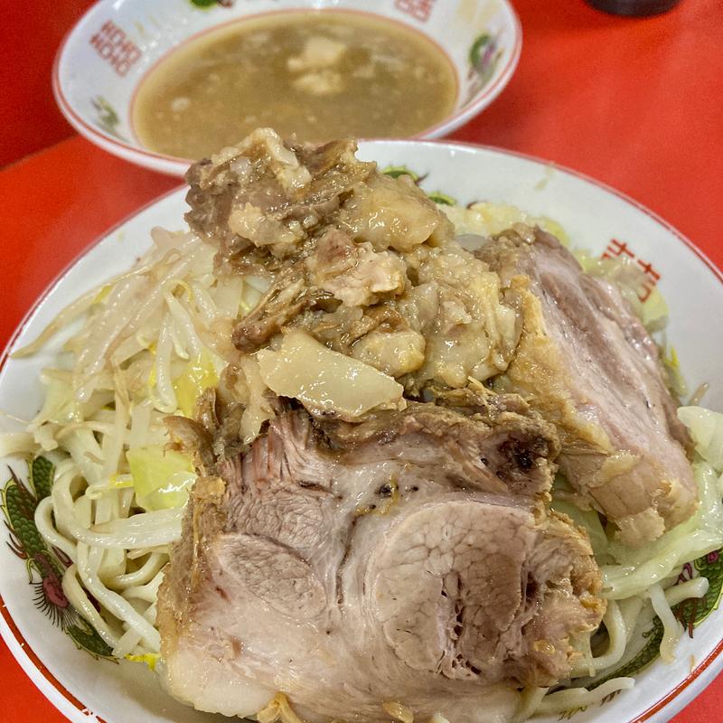 ラーメン並　柚つけ麺　全マシ(ラーメン二郎  京都店)