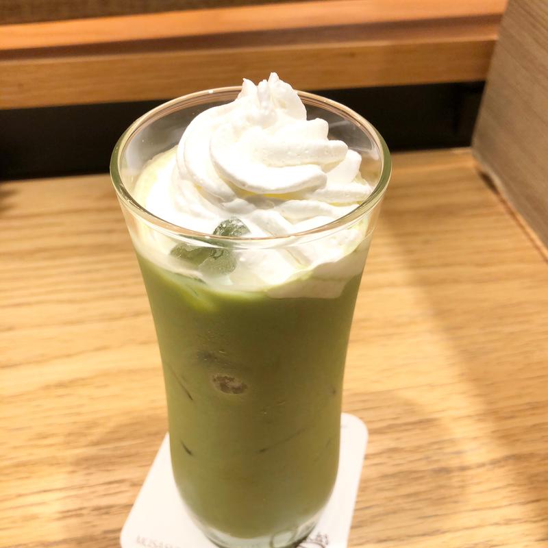 アイス 抹茶 ラテ(むさしの森珈琲 松戸新田店)