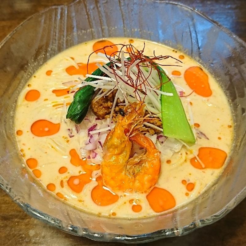 海老薫る冷製担々麺(CLAM & BONITO 貝節麺 raik)