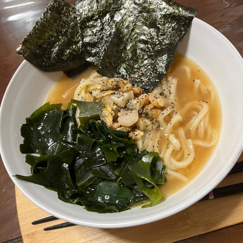 ワカメラーメン(創作料理　我家)