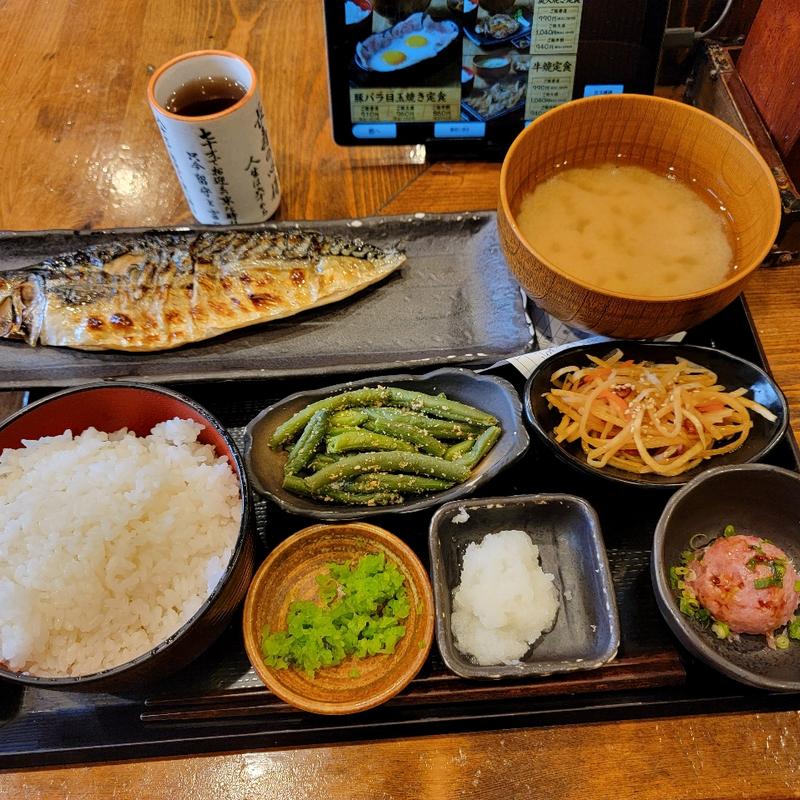 さば文化干し定食(しんぱち食堂 大門店)