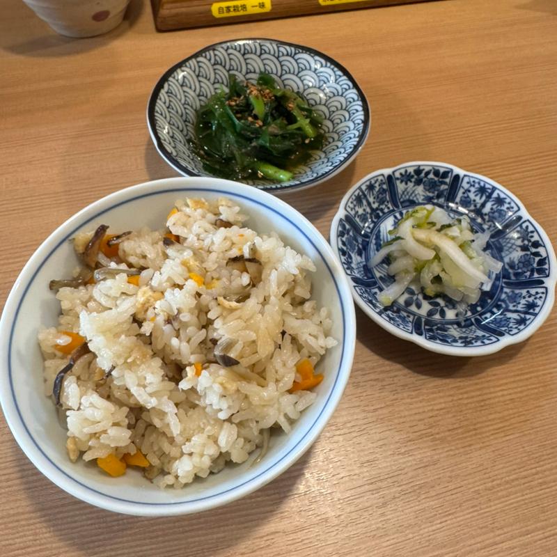 B定食一品とかやくご飯(細うどん 黒門 さかえ)