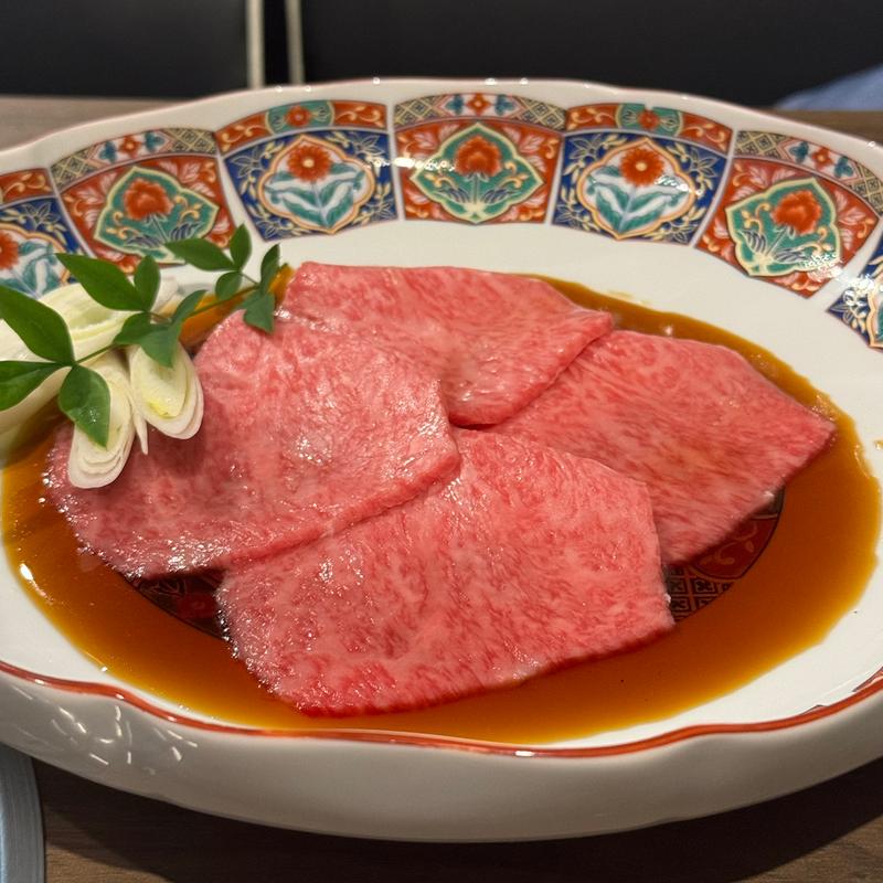松阪牛リブ芯の焼きすき(会員制焼肉あをゐ)
